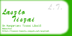 laszlo tiszai business card