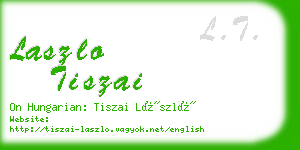 laszlo tiszai business card